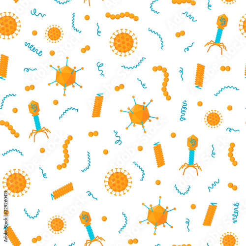 Bacteria and viruses vector concept