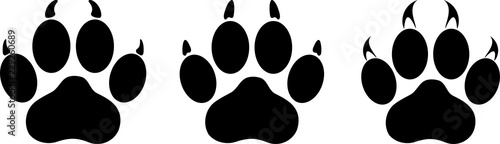 Katzenpfote, Pfote, Katze, Aufkleber Label, Logo
