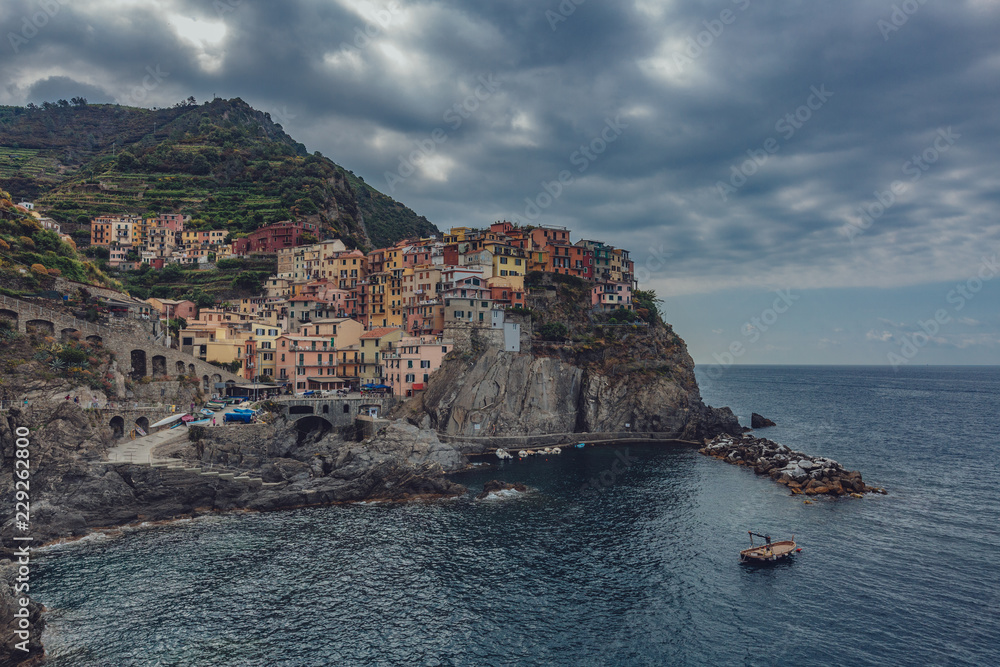 Village of Manrola in Cinque Terre, Italy Village of Manrola in Cinque Terre, Italy