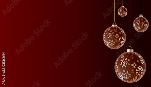 Boules de noël rouge