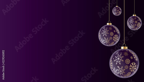 Boules de noël violet