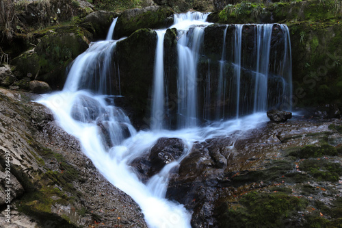 Waterfall with long exposure  switzerland