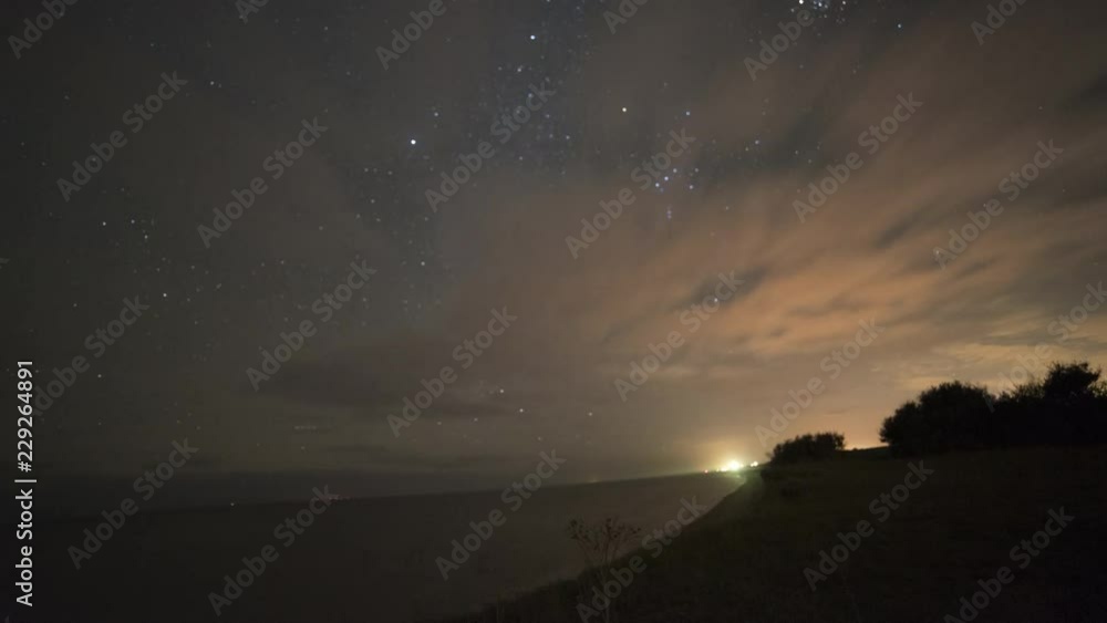 Astro milky way time lapse stars to sunrise pan and tilt shot 4K Astro milky way time lapse stars to sunrise pan and tilt shot 4K
