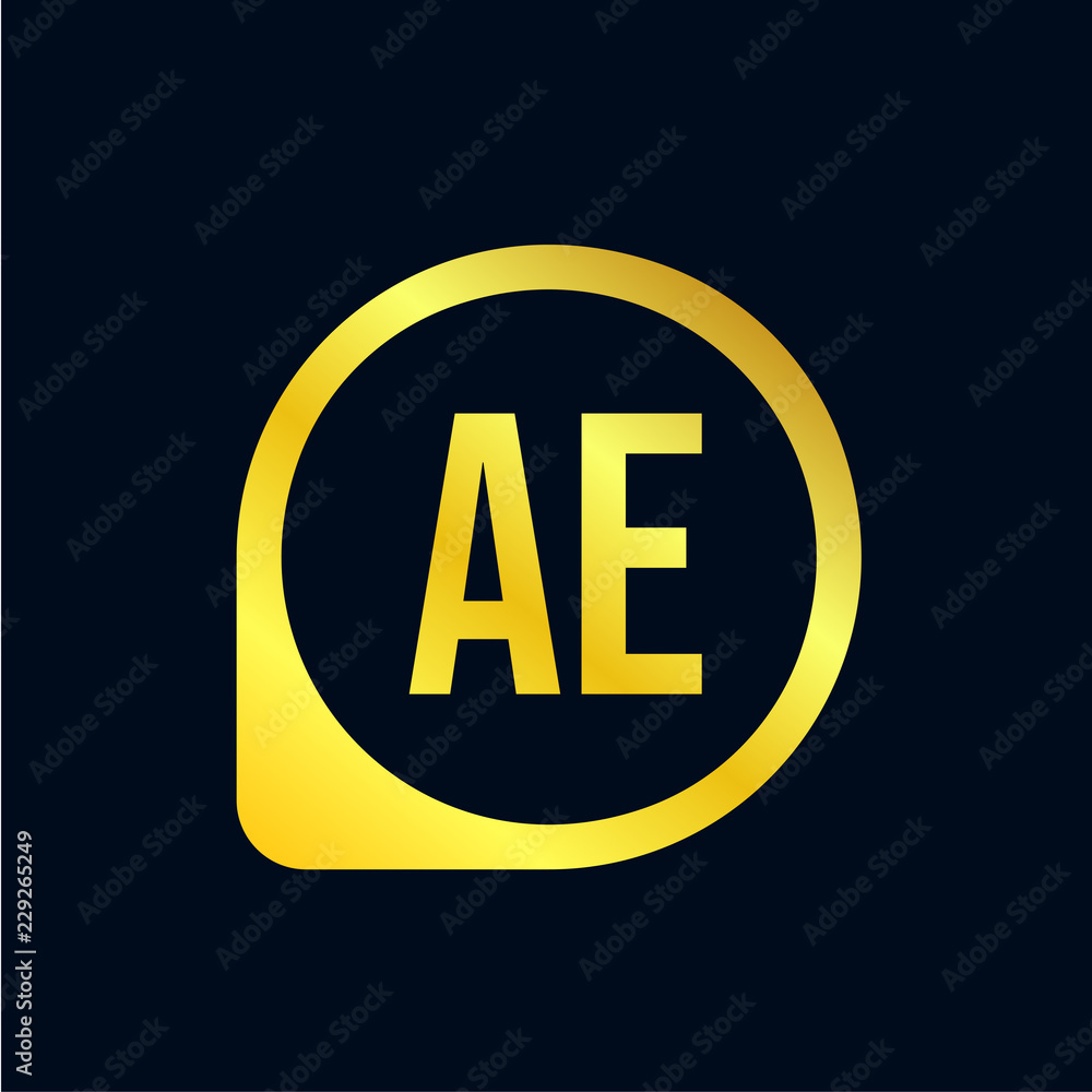 Initial Letter AE Logo Template Design Initial Letter AE Logo Template Design