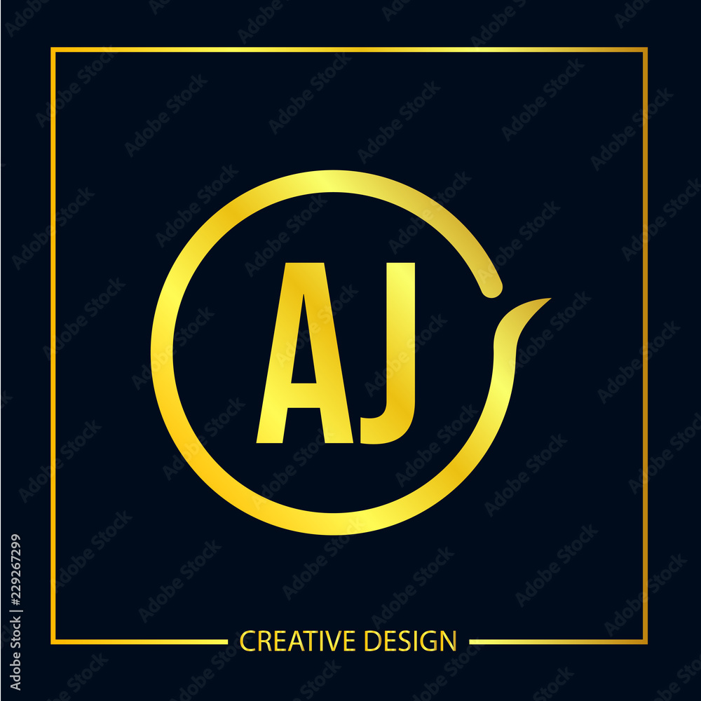 Obraz premium Initial Letter AJ Logo Template Design