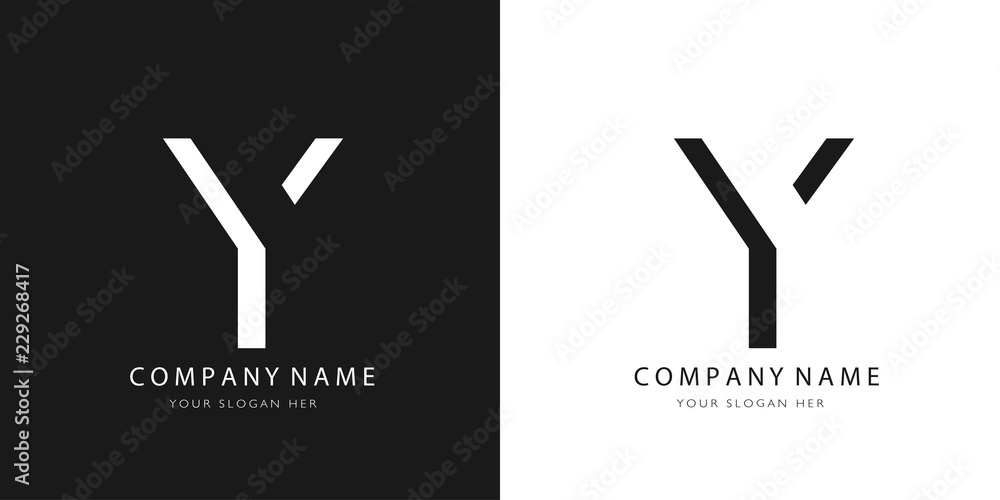 Y logo letter design	 - obrazy, fototapety, plakaty 