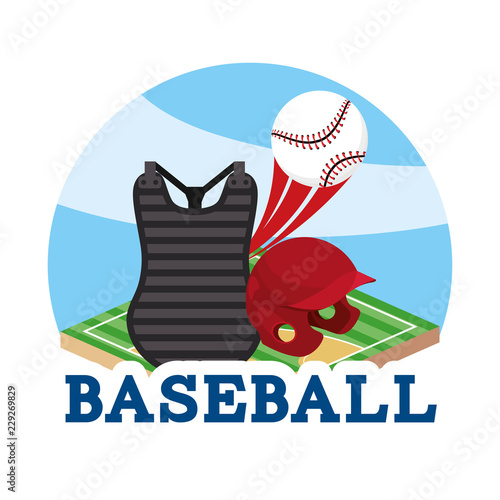 baseball sport game with professional equipment