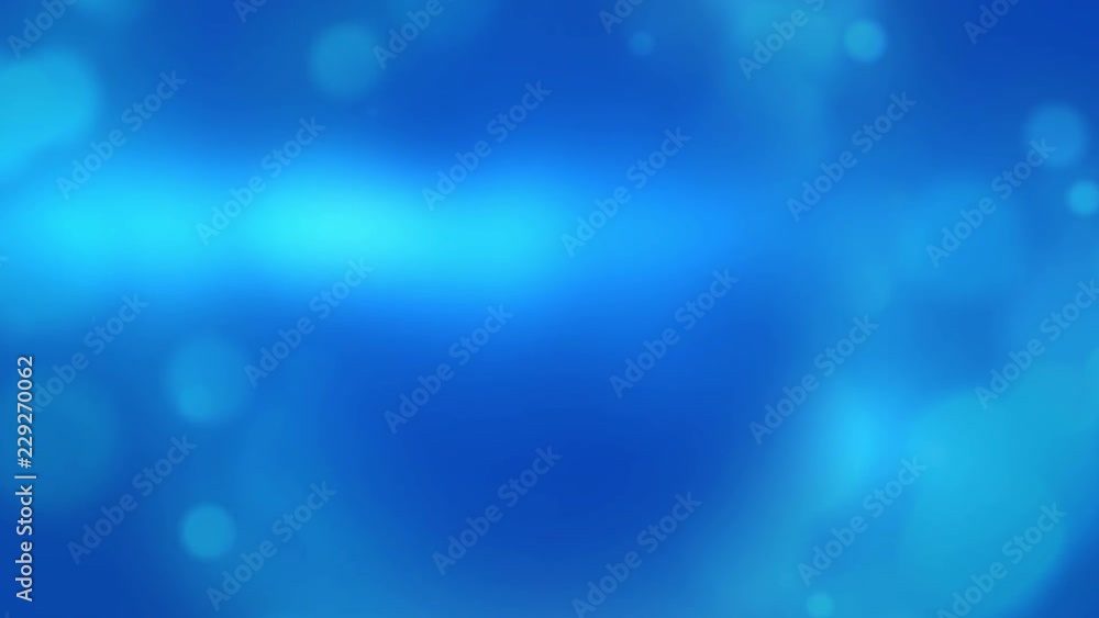 Vibrant Light Blue Bokeh Abstract Motion Graphic Background Loop