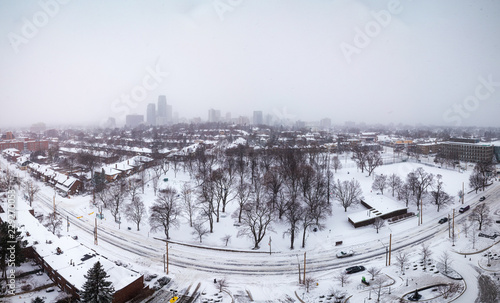 Photography Heavy snowfall in midtown Toronto