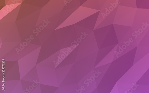 Abstract triangle geometrical pink background. Geometric origami style with gradient. 3D illustration