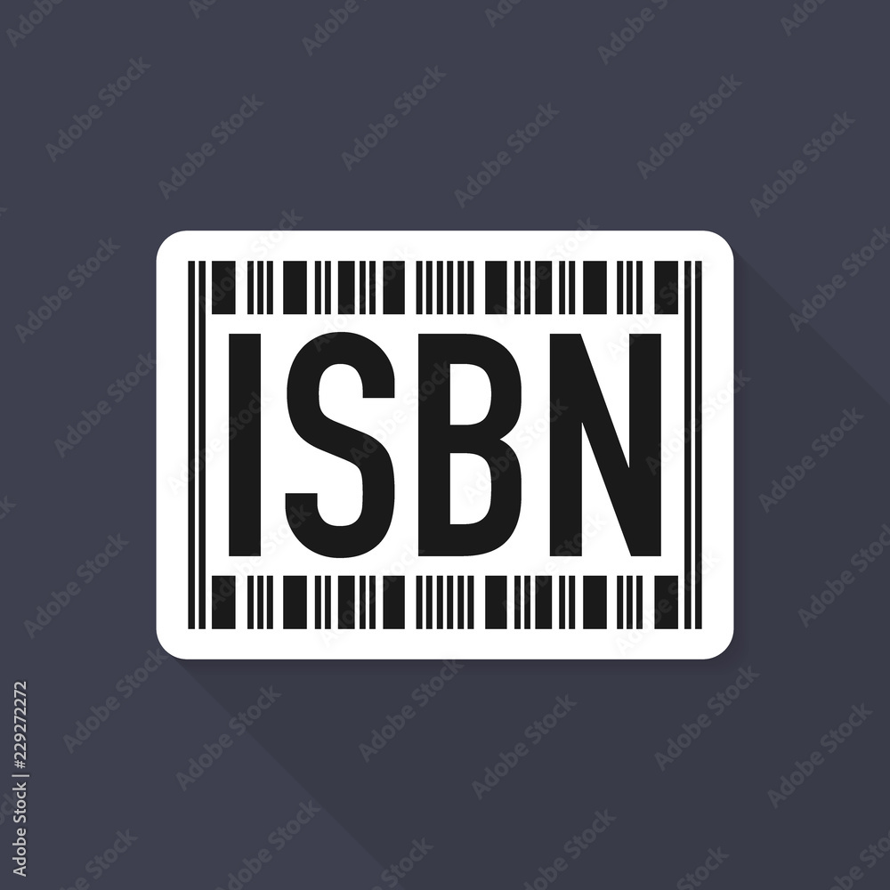Black isbn sign with barcode. concept of scanning, identifying, brochure key, international publishing, commerce. Black isbn sign with barcode. concept of scanning, identifying, brochure key, international publishing, commerce.