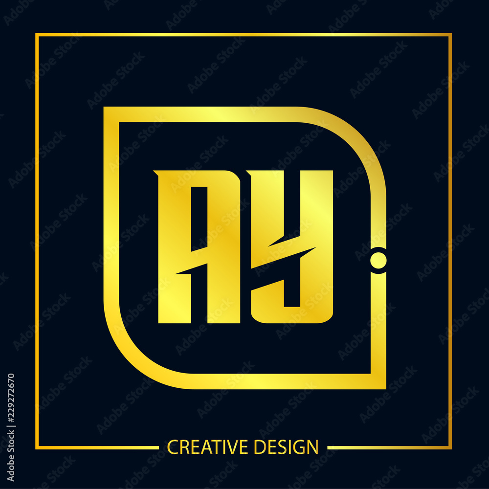 Initial Letter AY Logo Template Design Initial Letter AY Logo Template Design