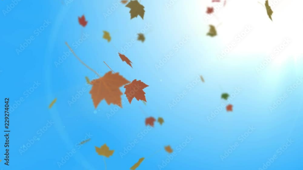 Autumn Leaves Falling on a Beautiful Fall Day. Bright Colorful Background for Fall, Thanksgiving, and Holiday Projects. Autumn Leaves Falling on a Beautiful Fall Day. Bright Colorful Background for Fall, Thanksgiving, and Holiday Projects.
