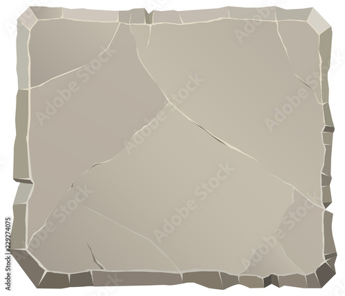 Rock stone cartoon in flat style. Set of different boulders