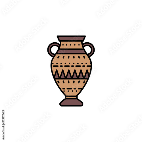 Amphora icon. Element of color ancient greece icon for mobile concept and web apps. Colored Amphora icon can be used for web and mobile