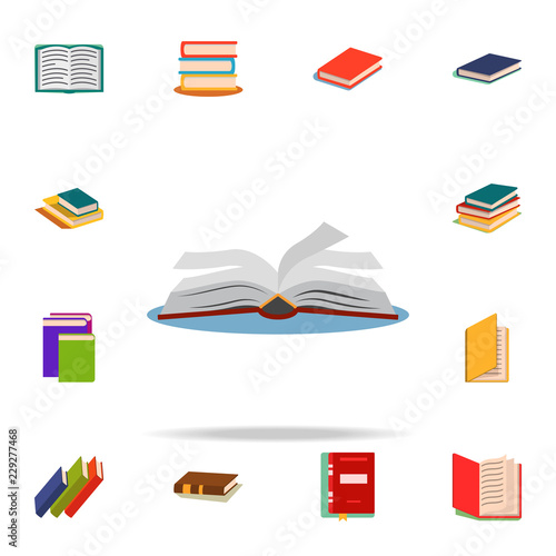 open book flat icon. Book icons universal set for web and mobile