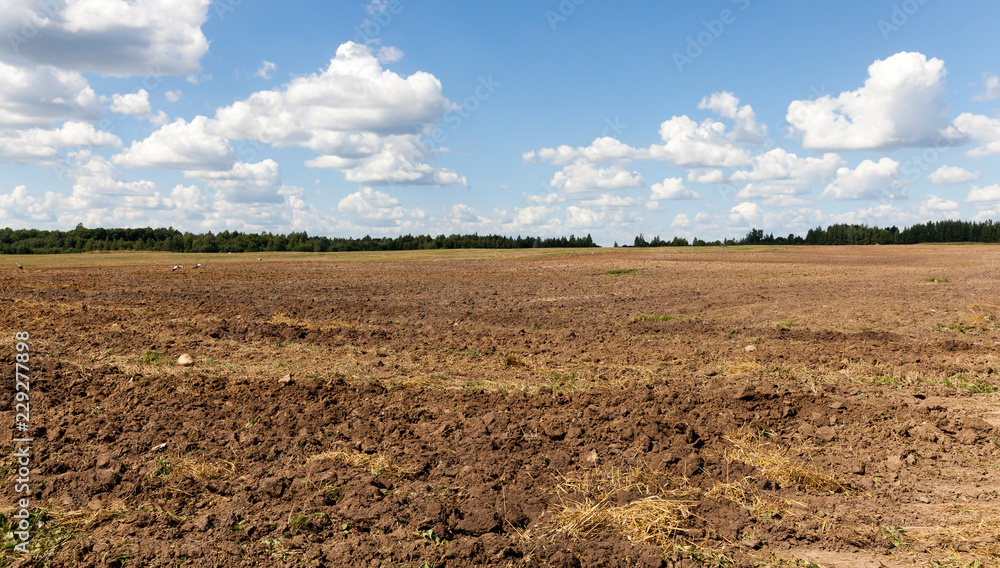 field to plow soil