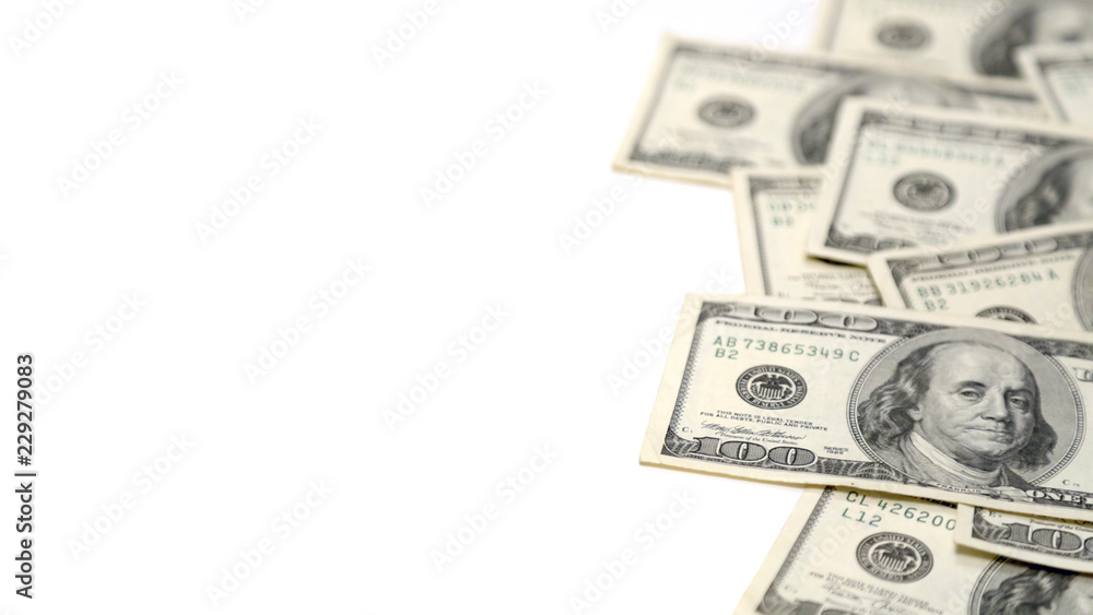 Pile of 100 Dollar Bills on Right, Blank on Left 1 Pile of 100 Dollar Bills on Right, Blank on Left 1