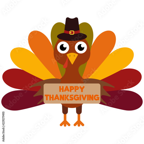 Vector Happy thanksgiving day greeting card