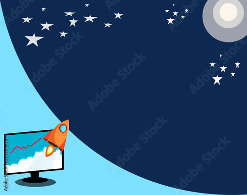 Flat design business vector illustration concept. Business ad for website and promotion banners. empty social media copy space text for your own texts Template art esp isolated promoting Service