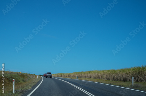 road and blue sky