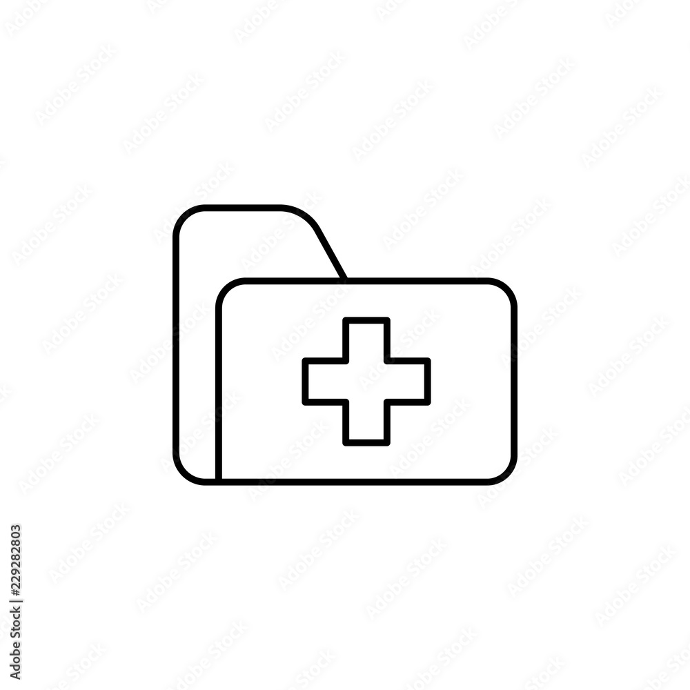 Fototapeta premium medical folder icon. Element of medicine for mobile concept and web apps icon. Thin line icon for website design and development, app development. Premium icon