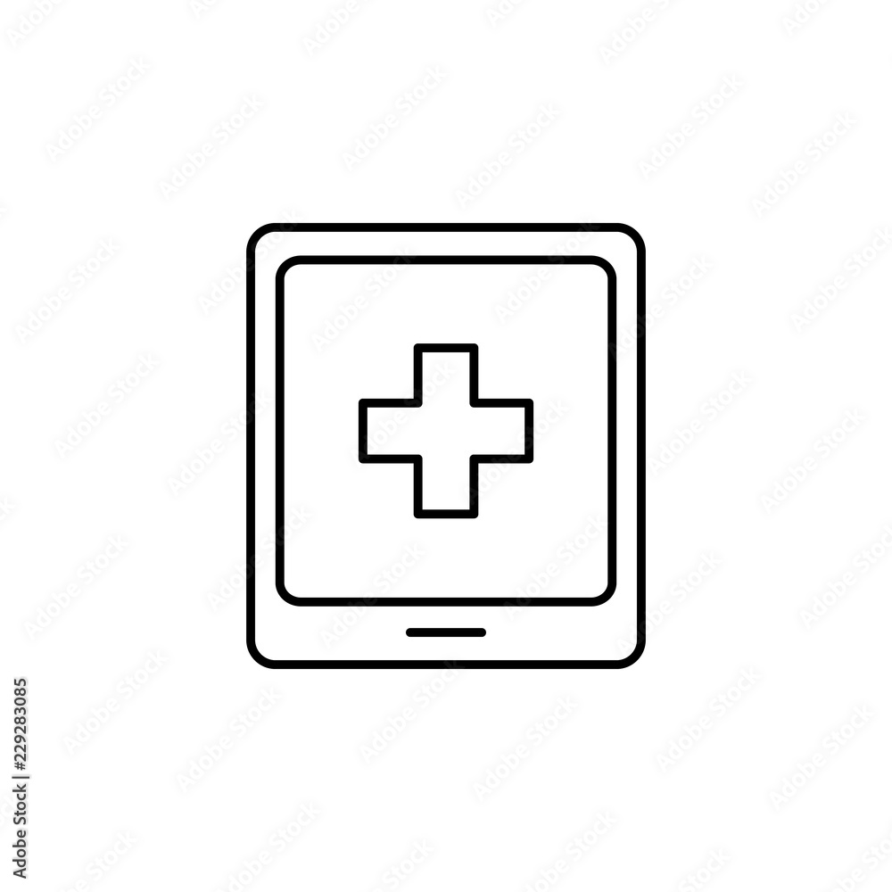 tablet medical icon. Element of medicine for mobile concept and web apps icon. Thin line icon for website design and development, app development. Premium icon tablet medical icon. Element of medicine for mobile concept and web apps icon. Thin line icon for website design and development, app development. Premium icon