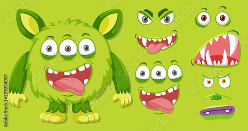 A green monster and facial set