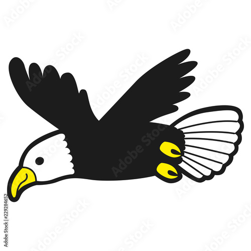 鳥のイラスト 大きな翼で羽ばたいている鷲 Stock ベクター Adobe Stock