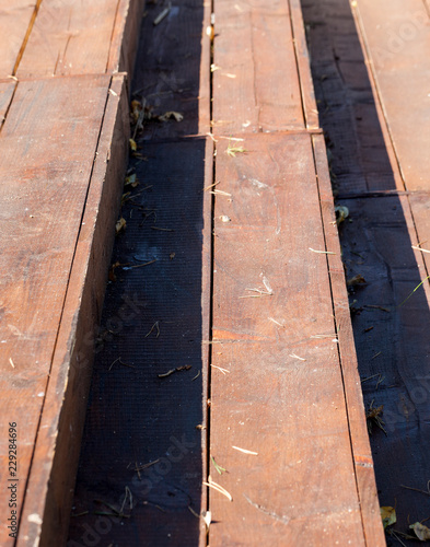 old dirty wooden staircase