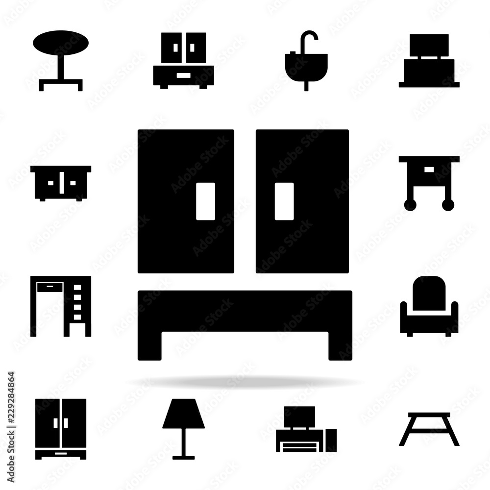 wardrobe glyph icon. Furniture icons universal set for web and mobile wardrobe glyph icon. Furniture icons universal set for web and mobile