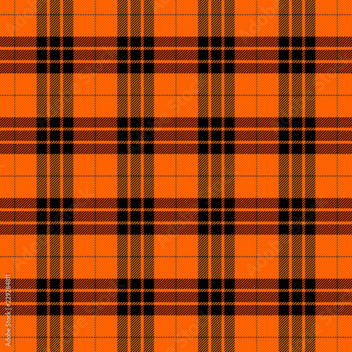 Halloween Tartan plaid. Pattern Scottish cage