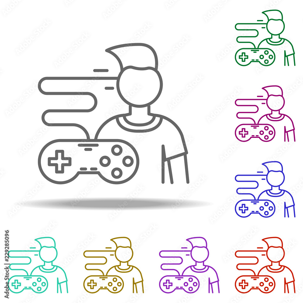 game developer outline icon. Elements of Game development in multi color  style icons. Simple icon for websites, web design, mobile app, info  graphics Stock Vector | Adobe Stock