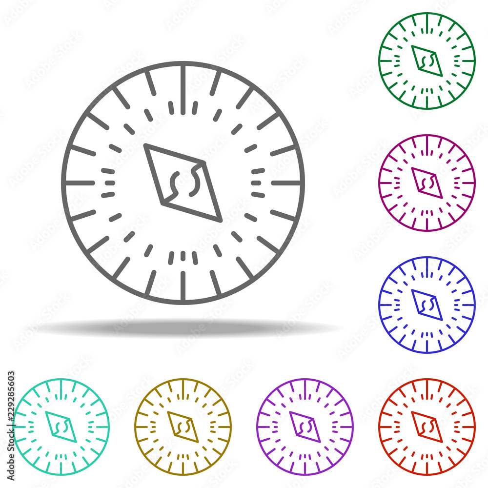 Fototapeta premium compass dusk icon. Elements of Summer holiday & Travel in multi color style icons. Simple icon for websites, web design, mobile app, info graphics