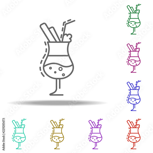 fruit cocktail dusk icon. Elements of Summer holiday & Travel in multi color style icons. Simple icon for websites, web design, mobile app, info graphics