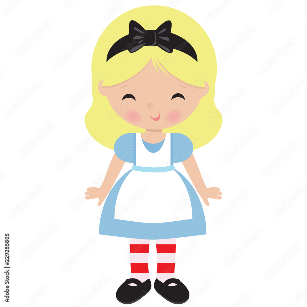 Alice in Wonderland vector cartoon illustration Alice in Wonderland vector cartoon illustration