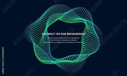 Wave particle abstract vector background illustration