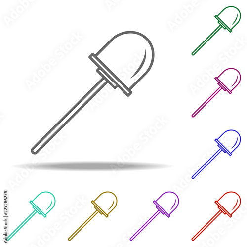 shovel outline icon. Elements of Construction in multi color style icons. Simple icon for websites, web design, mobile app, info graphics