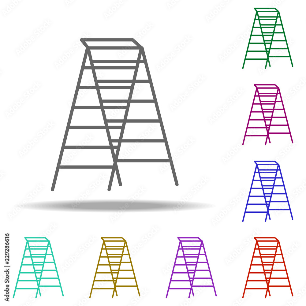 ladder outline icon. Elements of Construction in multi color style icons. Simple icon for websites, web design, mobile app, info graphics ladder outline icon. Elements of Construction in multi color style icons. Simple icon for websites, web design, mobile app, info graphics