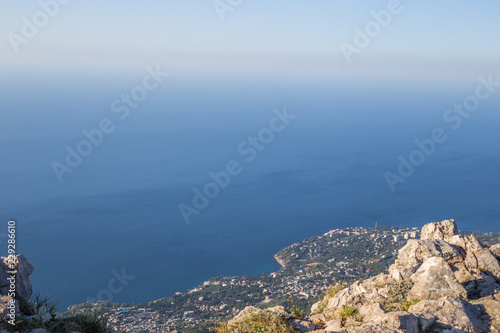 view of the sea and the town from the mountain © Natalia