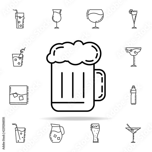 mug of beer dusk icon. Drinks & Beverages icons universal set for web and mobile
