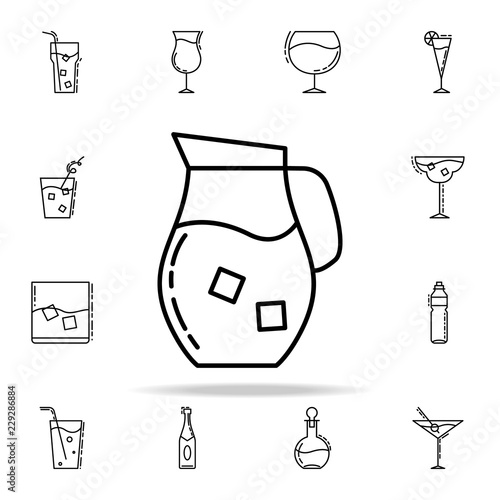 carafe with cold drink dusk icon. Drinks & Beverages icons universal set for web and mobile
