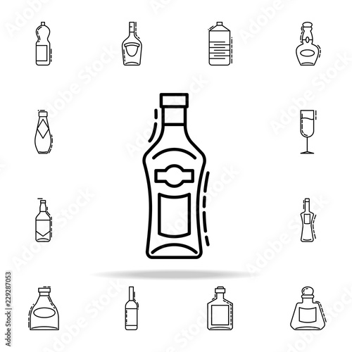 bottle of cognac dusk icon. Drinks   Beverages icons universal set for web and mobile