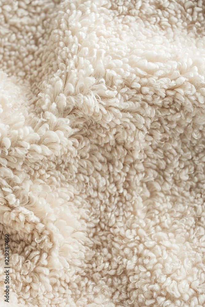 Lamb velvet fabric detail / autumn and winter clothing fabric background material Lamb velvet fabric detail / autumn and winter clothing fabric background material
