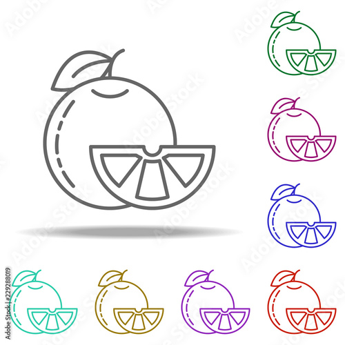mandarin dusk icon. Elements of Vegetables in multi color style icons. Simple icon for websites, web design, mobile app, info graphics