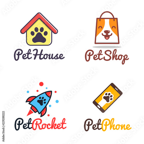 pet shop logo set variety pack © nufortytwo