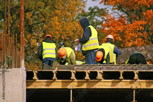 construction crews at the construction site