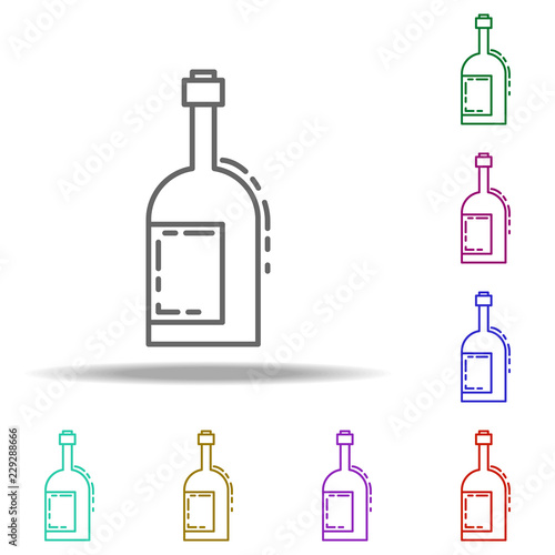 bottle of alcohol dusk icon. Elements of Birthday in multi color style icons. Simple icon for websites  web design  mobile app  info graphics