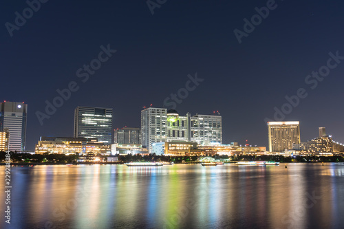 evening view of Tokyo Odaiba beach