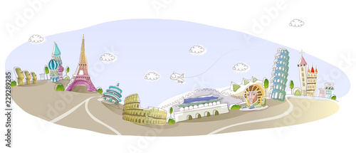Famous places and monuments of the world